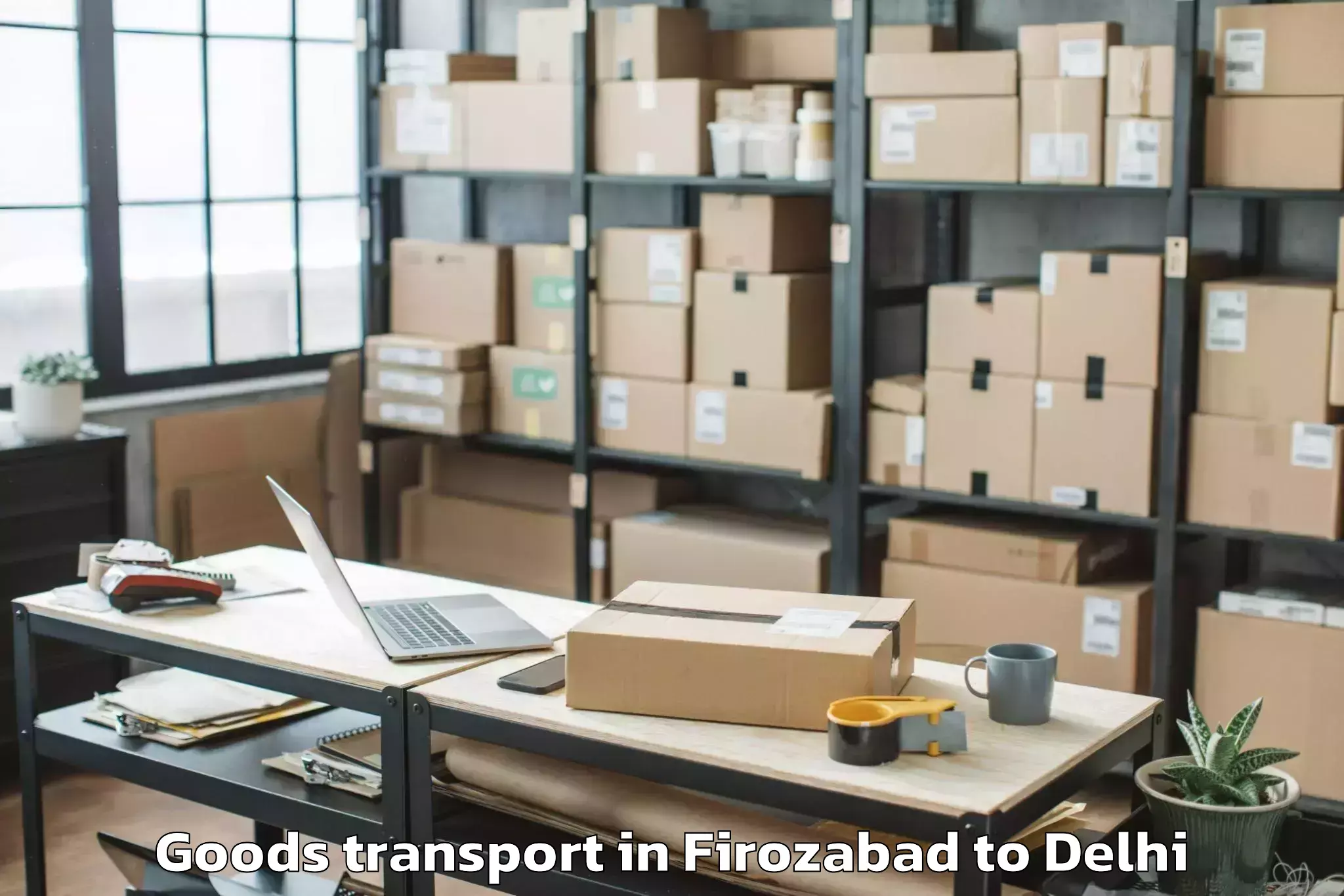 Book Firozabad to Parsvnath Mall Azadpur Goods Transport